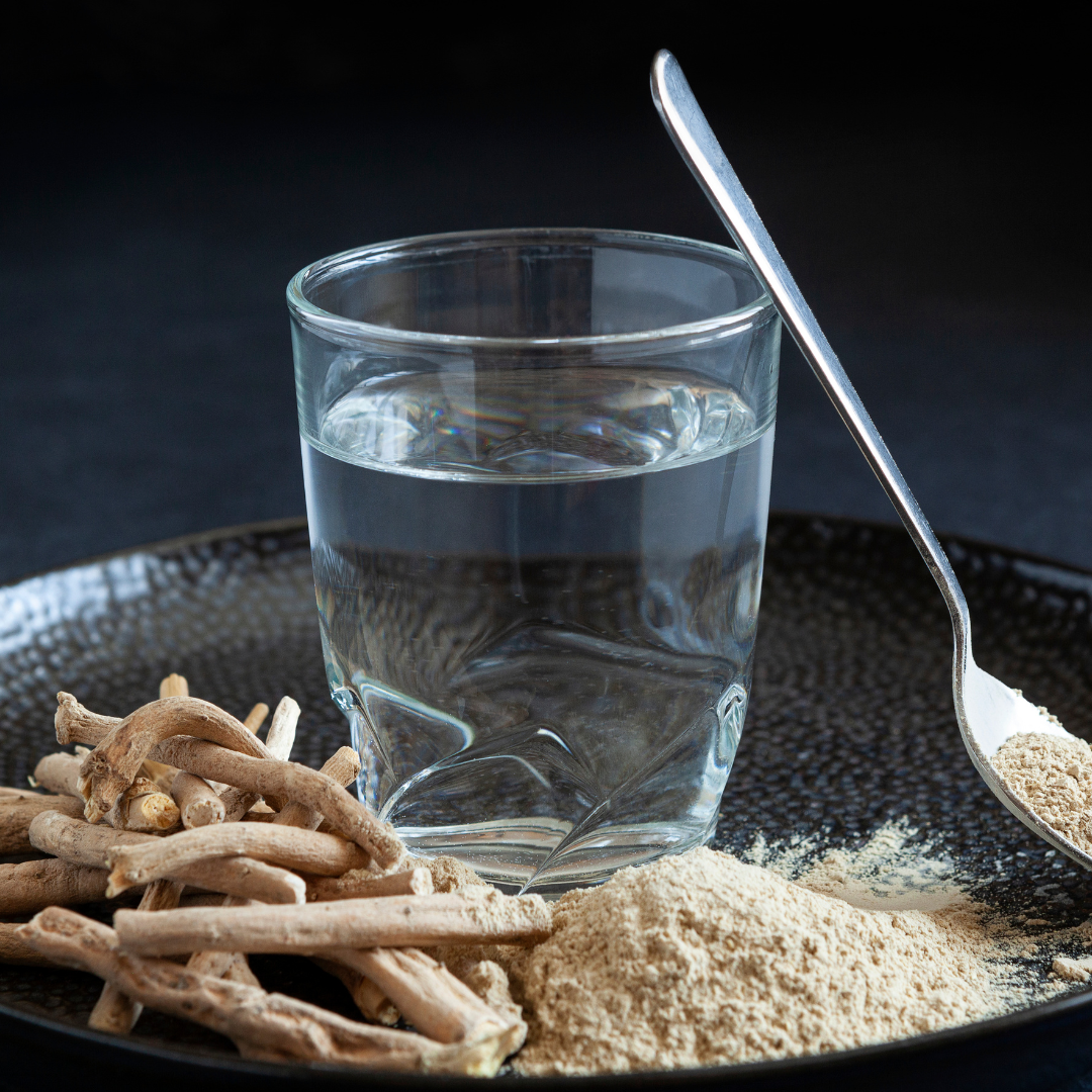 Ashwagandha tea being prepared