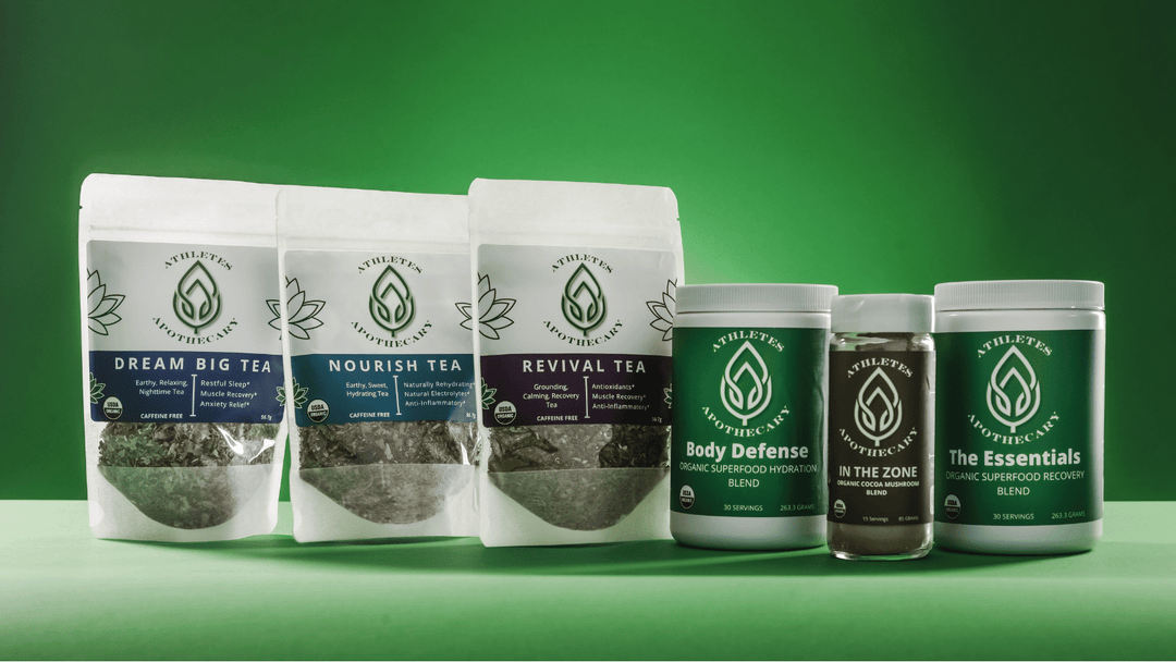 Athletes Apothecary organic superfood tea blends for athletes