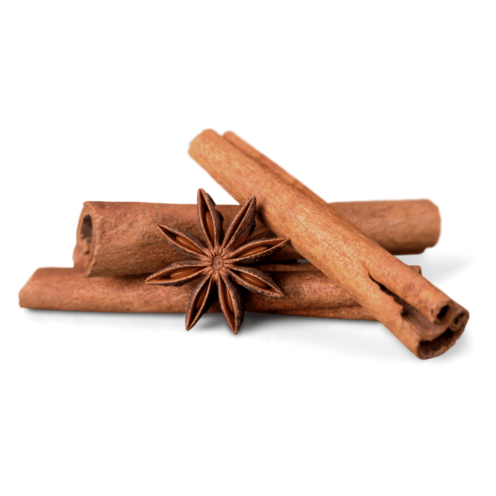 Cinnamon sticks stacked on top of one another