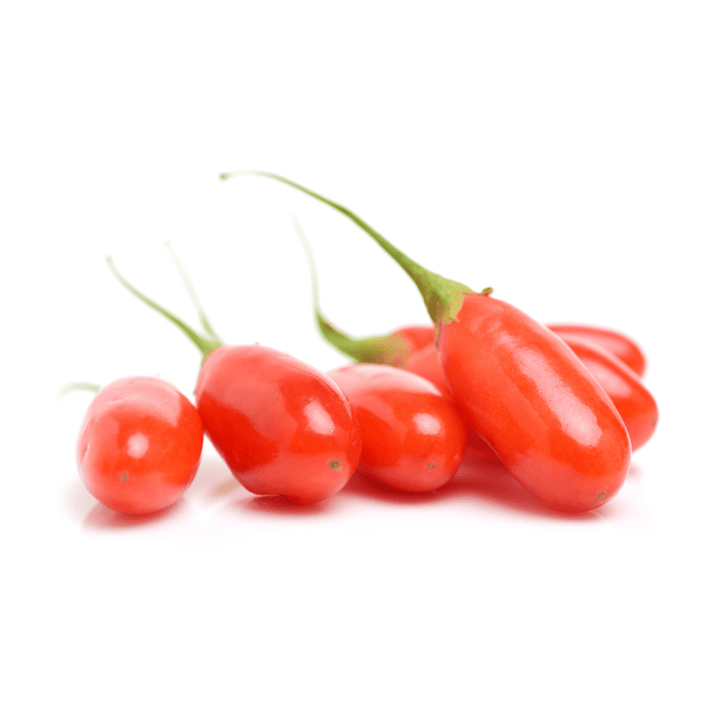 Goji berries with white background